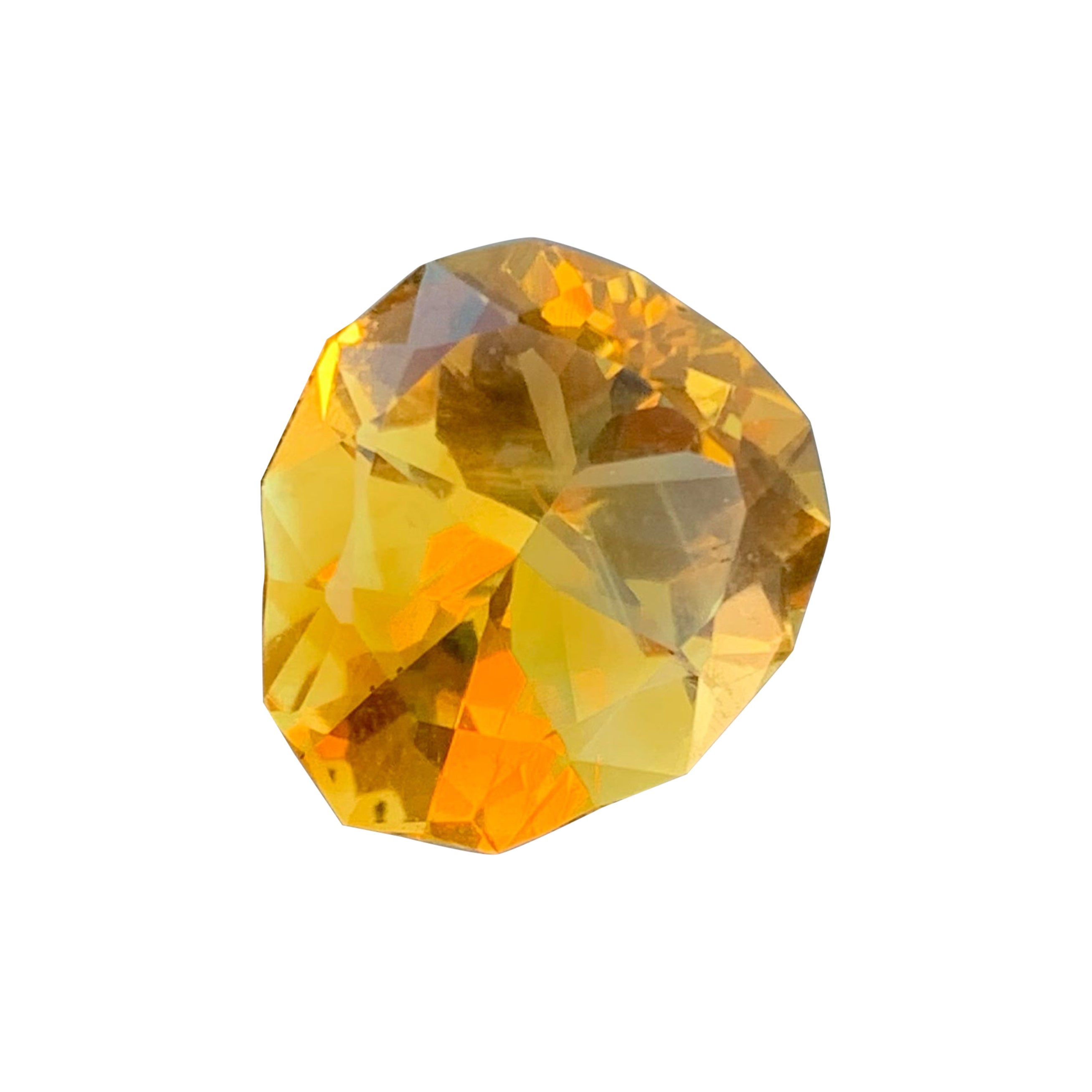 Brillanter natürlicher orange-gelber Citrin 8,05 CT AAA Loupe sauberer Citrin Schmuck