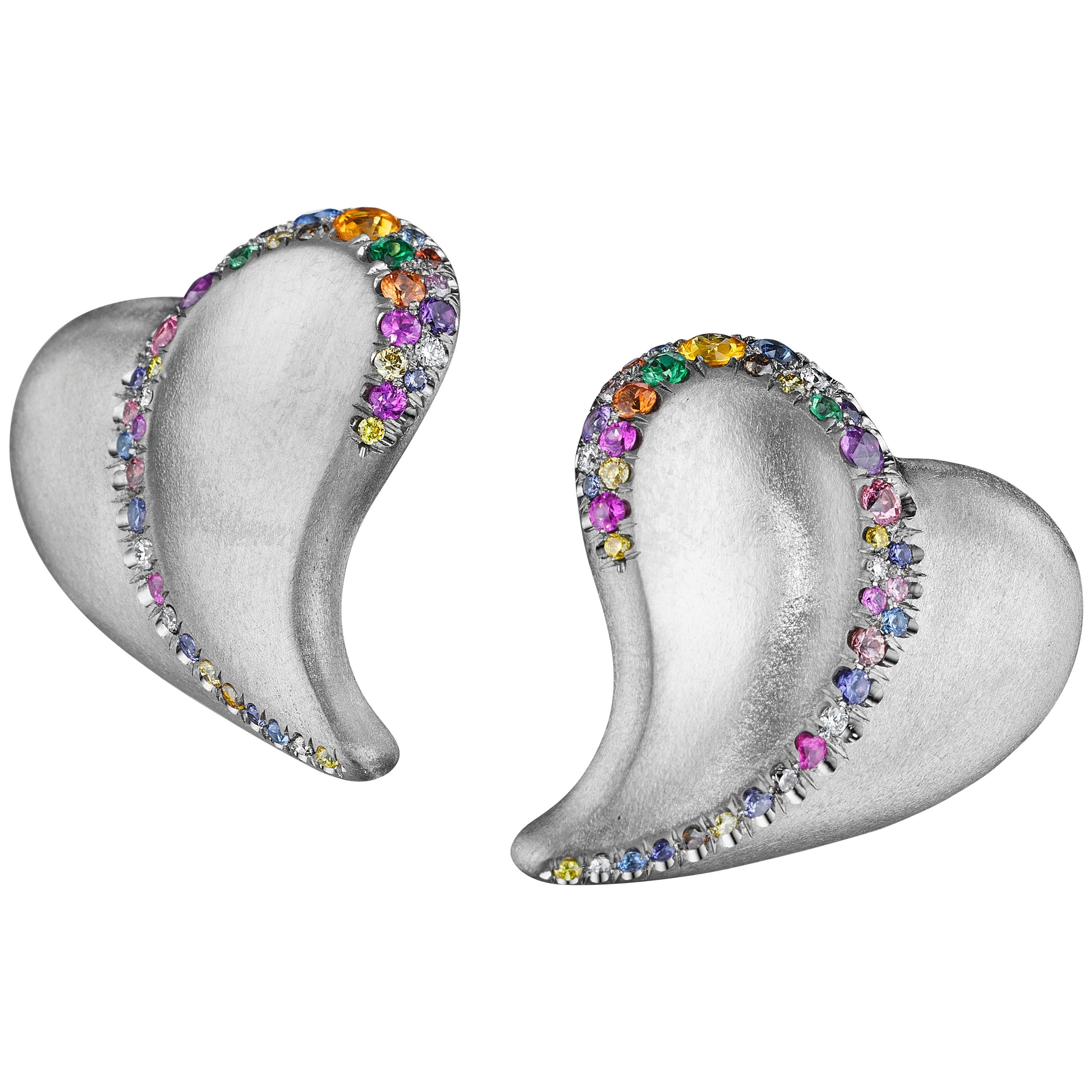 Naomi Sarna Confetti Heart Earrings For Sale