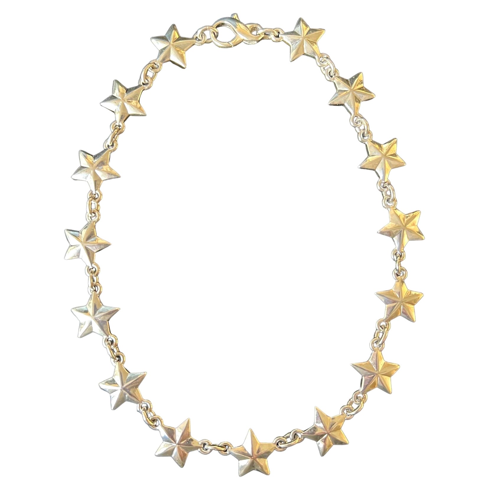 Sterling Silver Star Choker Necklace