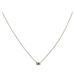 14 Karat Gelbgold Diamant Baguette-Halskette