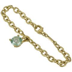 Chopard Blue Topaz Happy Diamond Gold Bracelet