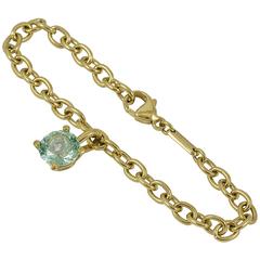 Chopard Blue Topaz Happy Diamond Gold Bracelet 