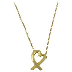 Tiffany & Co. Paloma Picasso Gold Loving Heart Necklace
