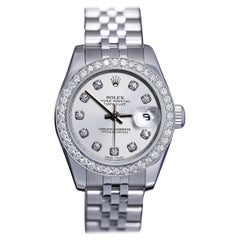 Rolex Lady-Datejust 179174 Steel Factory Silver Diamond Watch