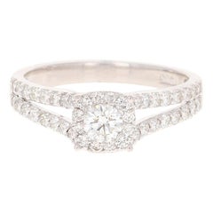 0.95 Carat Diamond White Gold Engagement Ring