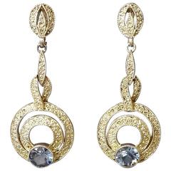 Theodor Fahrner Art Deco Silver-Gilt Drop Earrings 11