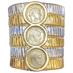 Bvlgari Vintage Triple Coin Tubogas Bracelet Monet