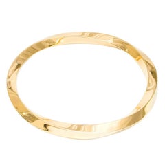 Vintage Tiffany & Co Gold Slip On Twisted Bangle Bracelet