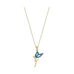 14k Solid Gold Fairy Necklace for Mothers and Daughters