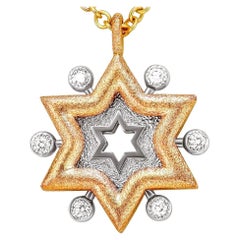 Alex Soldier Diamond Gold Star Anhänger Halskette One of a Kind
