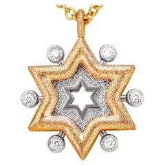 Alex Soldier Collar Colgante Estrella Oro Diamante Único