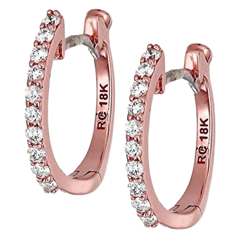 Roberto Coin Huggy Earrings with Diamonds 000466AXERX0 For Sale