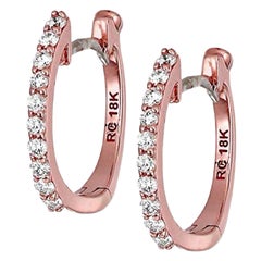 Roberto Coin Huggy Earrings with Diamonds 000466AXERX0