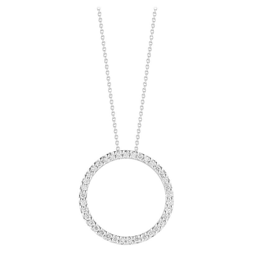 Roberto Coin Circle Pendent with Diamonds 001259AWCHX0 For Sale
