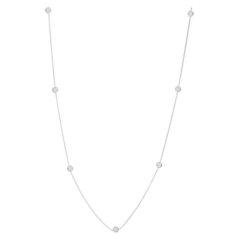Roberto Coin Seven Station Diamond Necklace 001347AW18D0 For Sale at ...