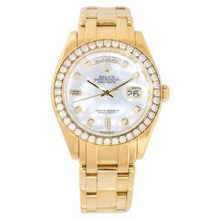 Rolex 18948 Day-Date 18k Mother of Pearl Masterpiece Diamond Watch