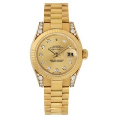 Rolex 179238 Datejust 18k Donna Quadrante Champagne Orologio con diamanti