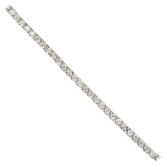 White Gold Round Diamonds Tennis Bracelet 14 Karat in Stock