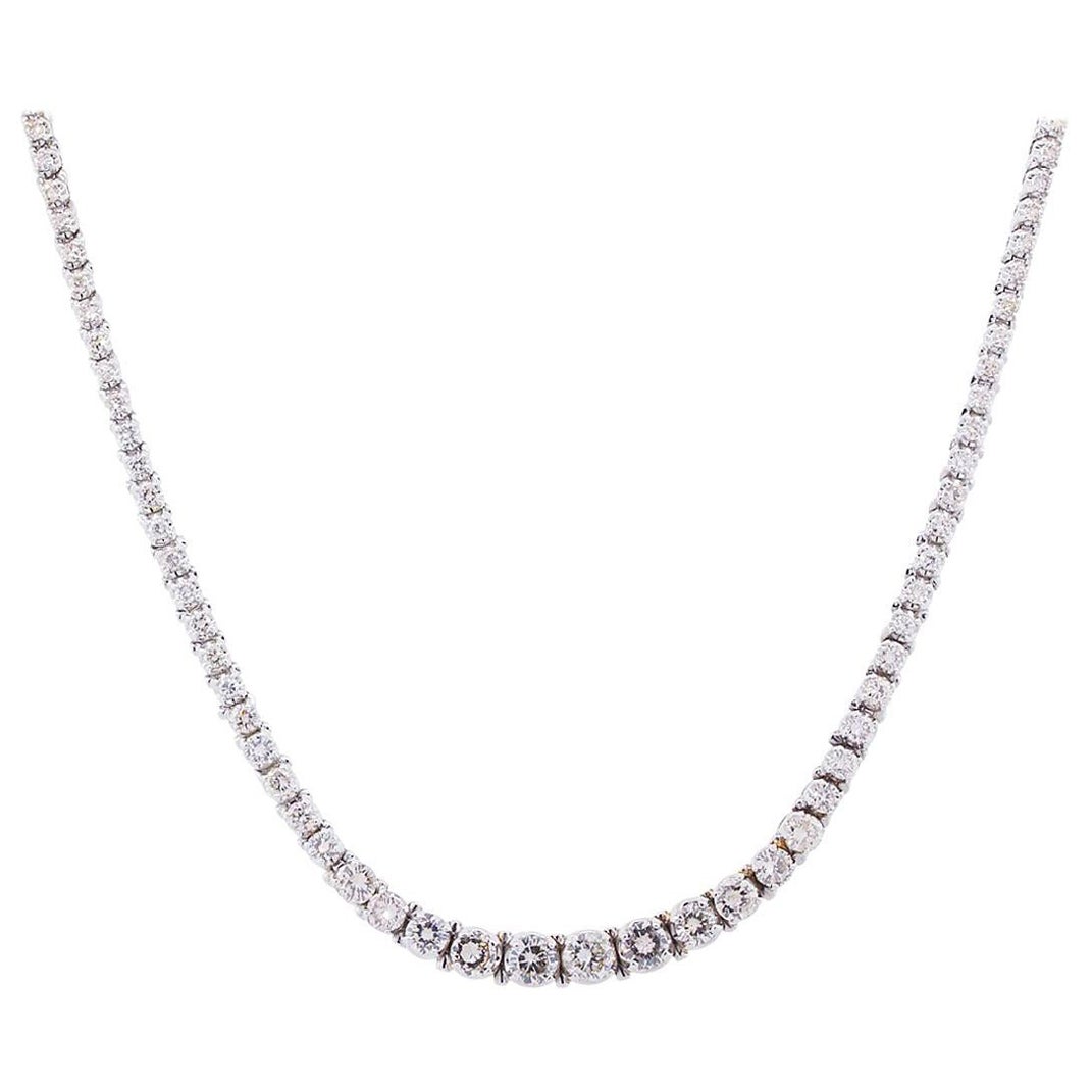 13 Carat Graduated Diamond Necklace For Sale at 1stDibs | 13 carat ...