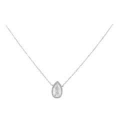 Pear Shape Bezel Set Diamond Necklace