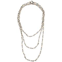 Fantastic Extra Long Victorian Niello Chain 6