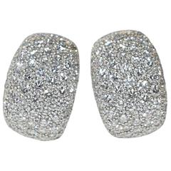 Cartier 5 Carats Diamonds Gold Hoop Earrings