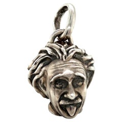 Sterling Silver "Albert Einstein" Key Ring/Pill Box/Pendant