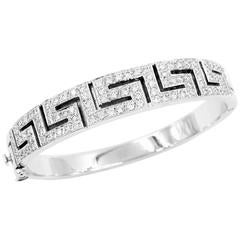 Famous Greek Mapamenos-Natepas 4 Carats Diamonds Gold Greek Key Bracelet