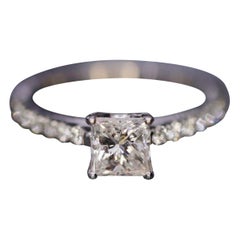Stunning Platinum Engagement Ring, Princess Cut, 2.01 ct TDW