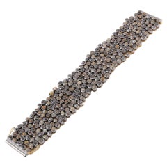 Adeitiy Bracelet en forme de halo en argent recyclé et diamants extraits