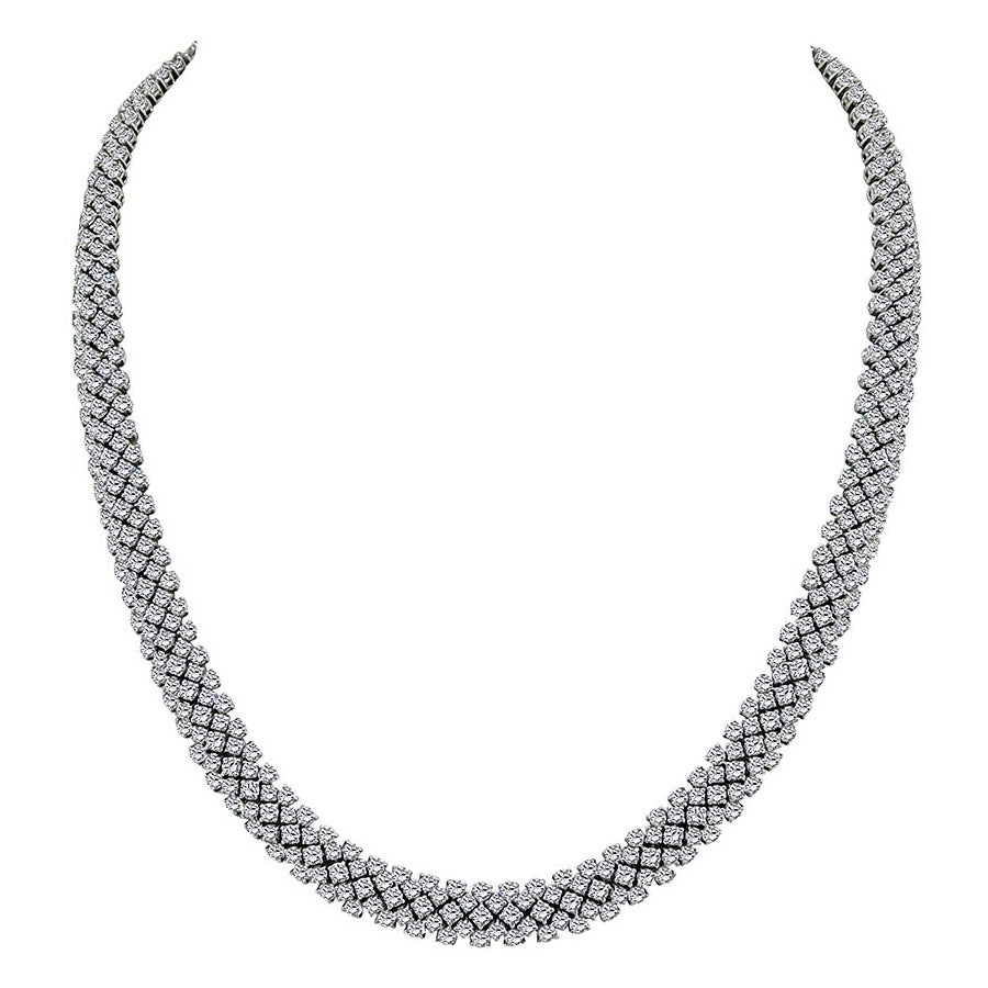 21.60 ct Diamond Platinum Necklace
