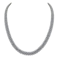 Vintage 21.60 ct Diamond Platinum Necklace