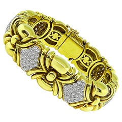 Vintage 6.00ct Diamond Yellow Gold Bracelet