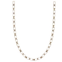 POLINA ELLIS Collier en or blanc brut 18 carats avec diamants blancs