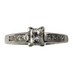 14 Karat White Gold Princess Cut Diamond Engagement Ring