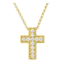 Roberto Coin Princess Diamond Cross Necklace 7771625AY18X