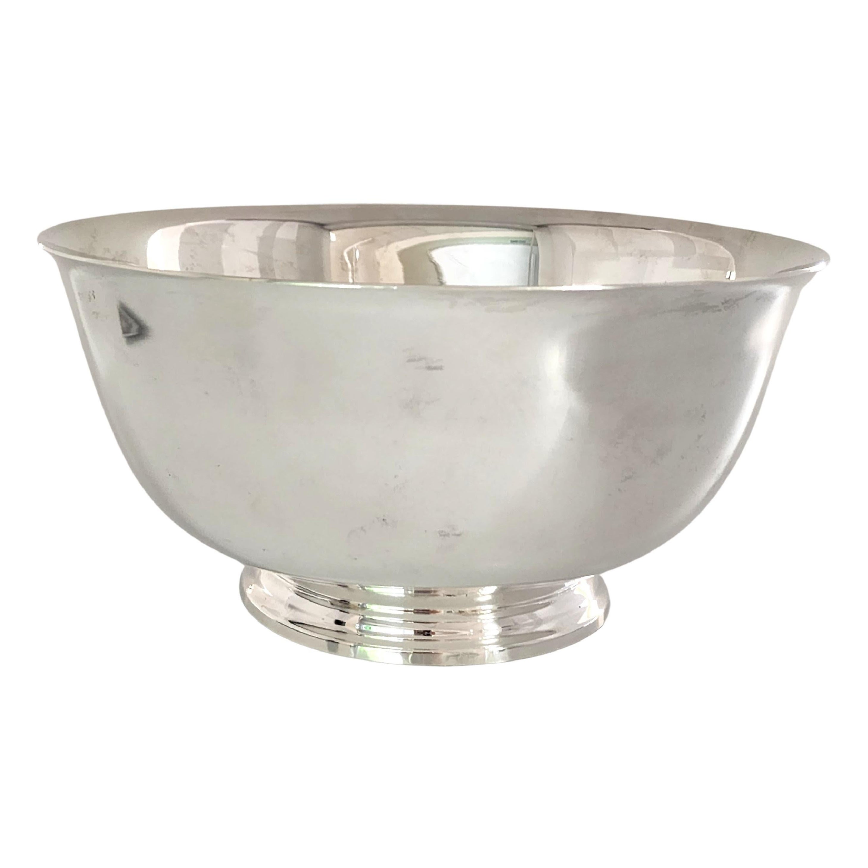 Tiffany & Co Sterling Silver 23618 Paul Revere Footed Bowl with Box