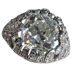 Bague Art déco avec diamant de 3,31 carats, GIA VS2 N