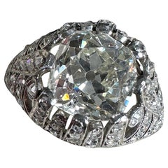 Art Deco 3,31 Karat Diamantring - GIA VS2 N