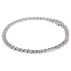 White Gold Bracelet Set in Marquise Shape Chains Set with Diamonds