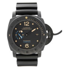 Used Panerai Luminor Submersible 1950 3 Days Carbotech Black Dial Men Watch PAM00616