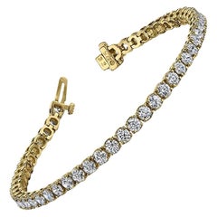 6 Carat Yellow Gold Diamond Bracelet