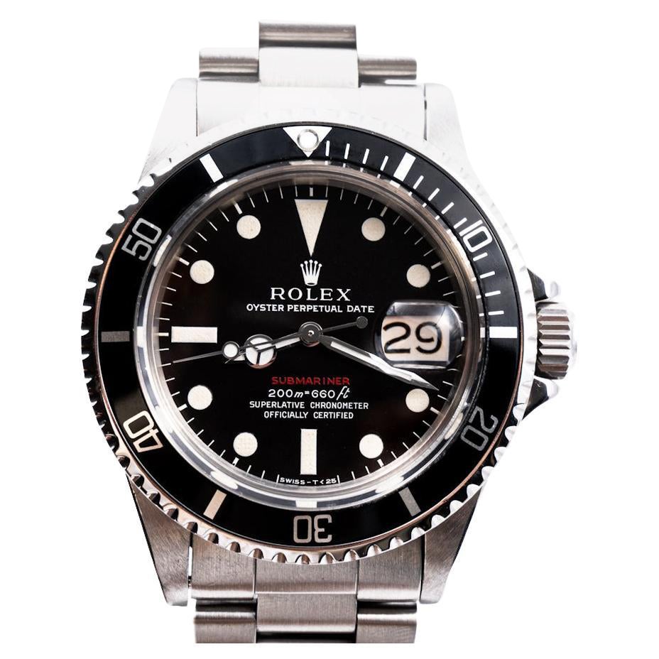 Rolex Red Submariner 1680 Mark III Black Face, 1972 For Sale