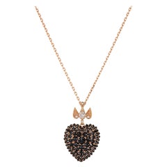 Black Diamond Heart Shape Pendant