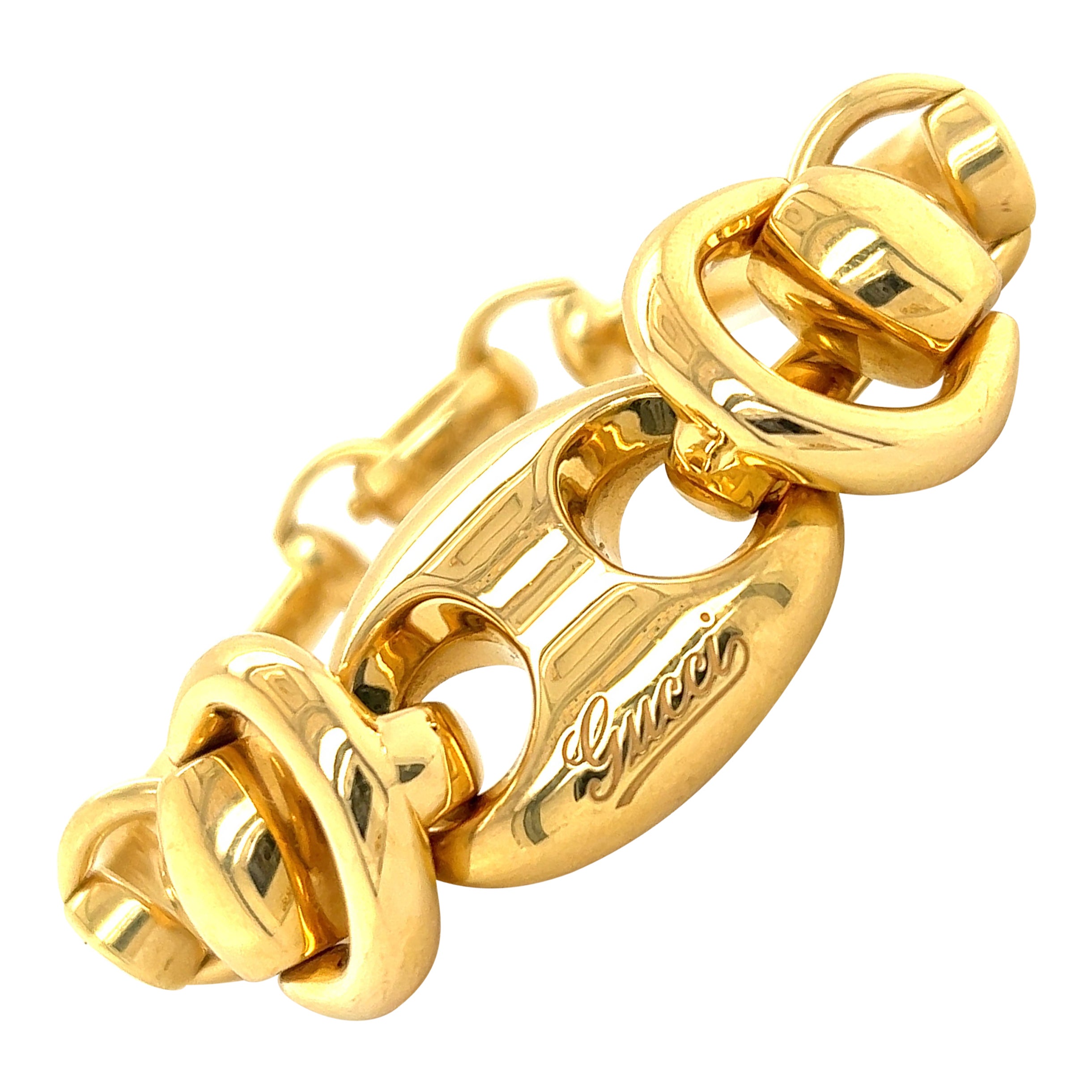 Gucci Horsebit Puff Link Bracelet in 18k Yellow Gold