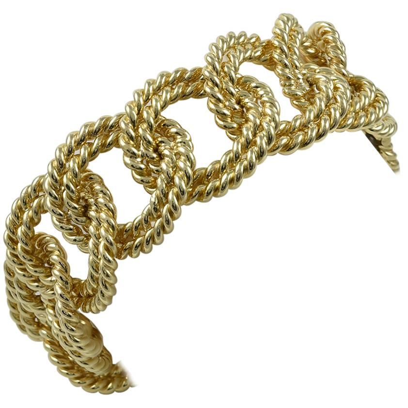 Verdura Gold Rope-Link Bracelet For Sale
