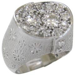 Rene Kern Diamond Cluster Ring Circa 1970 12