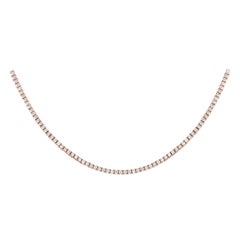 LB Exklusive Halskette aus 18 Karat Roségold mit 5,48 Karat Diamanten