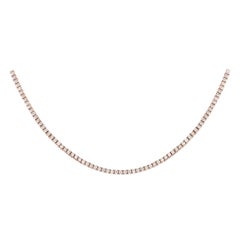 LB Exclusive Collar de Diamantes de Oro Rosa de 18 quilates de 5,48 ct