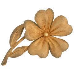 1960s Tiffany & Co. 18 Karat Gold Flower Brooch